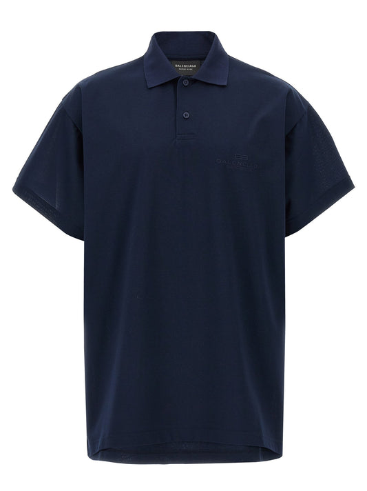 Balenciaga Men Embroidery Polo Shirt