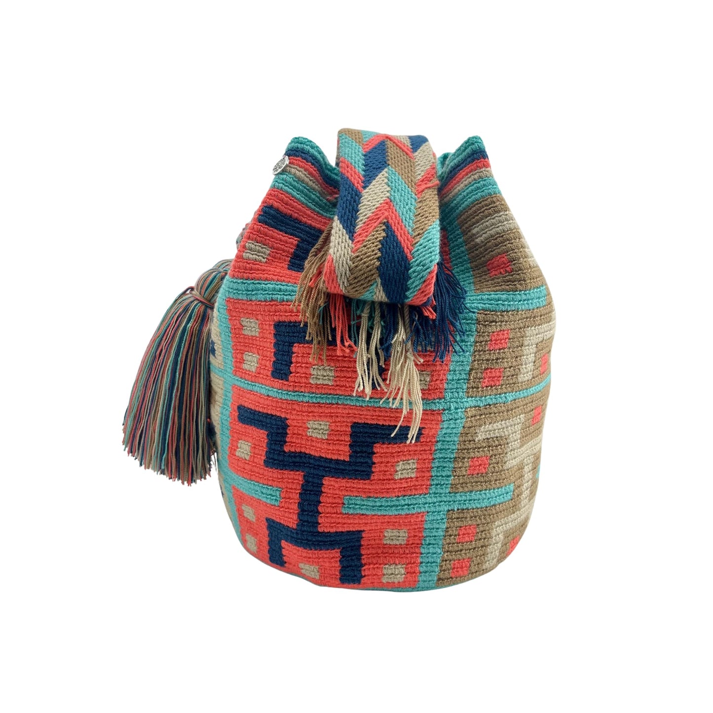 Authentic Wayuu Bag - Large Handmade Colombian Mochila - Handwoven Tribal Crossbody Shoulder Bag for Women - Unique