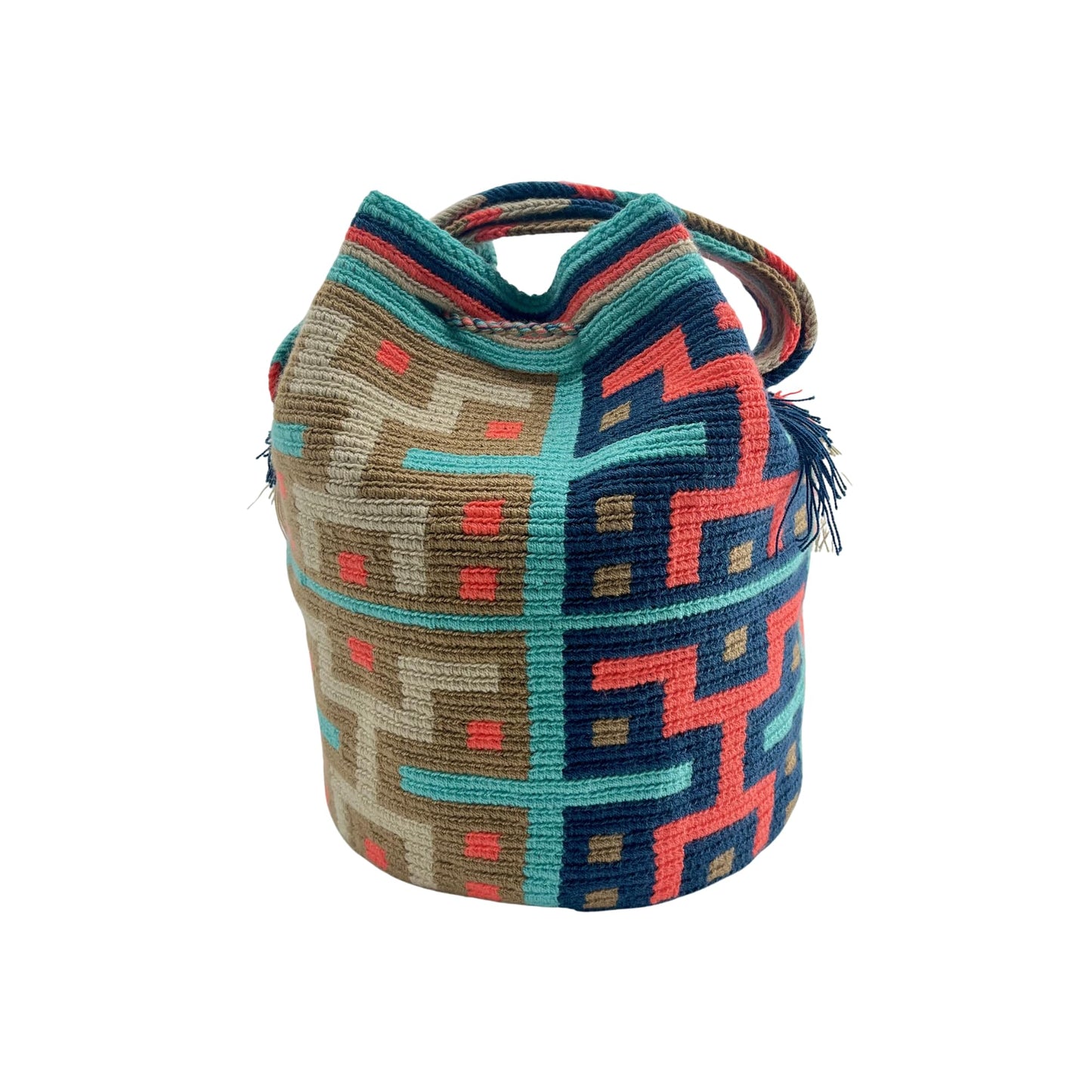 Authentic Wayuu Bag - Large Handmade Colombian Mochila - Handwoven Tribal Crossbody Shoulder Bag for Women - Unique