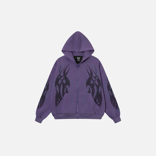 Rhinestone Oversized Hip Hop Diamond Sweatshirt - Luxuryurbanwear