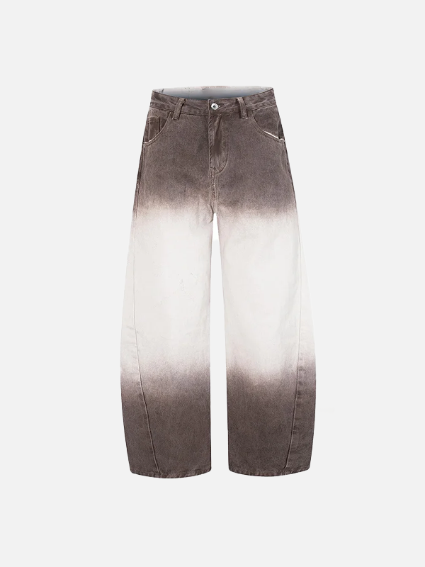 Fashionable Tie Dye Gradient Straight Leg Jeans - Luxuryurbanwear