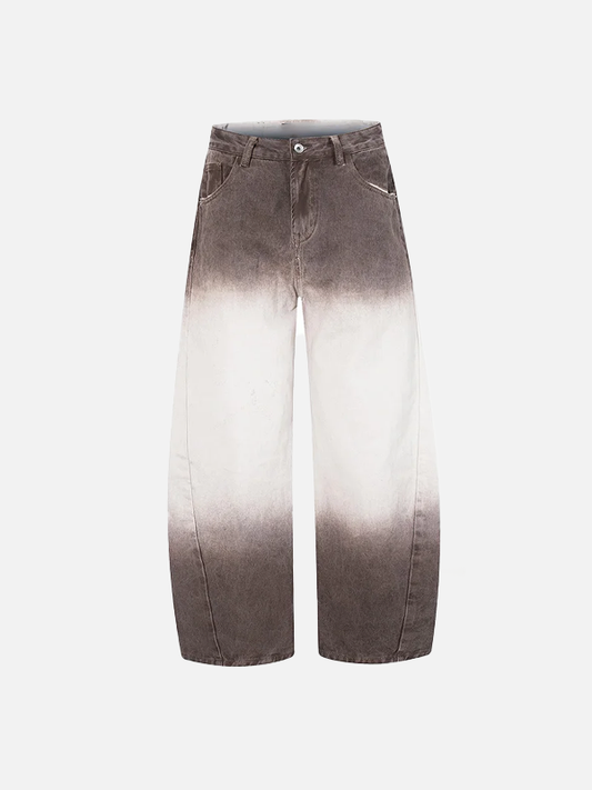 Fashionable Tie Dye Gradient Straight Leg Jeans - Luxuryurbanwear