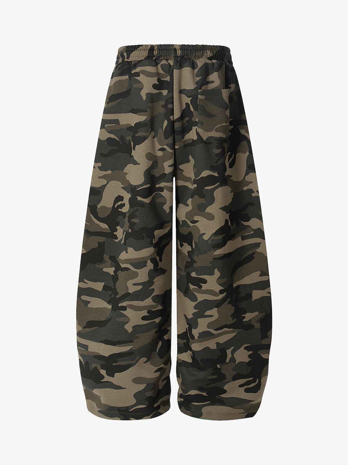 Retro Patchwork Embroidered Camouflage Barrel Pants - 2520