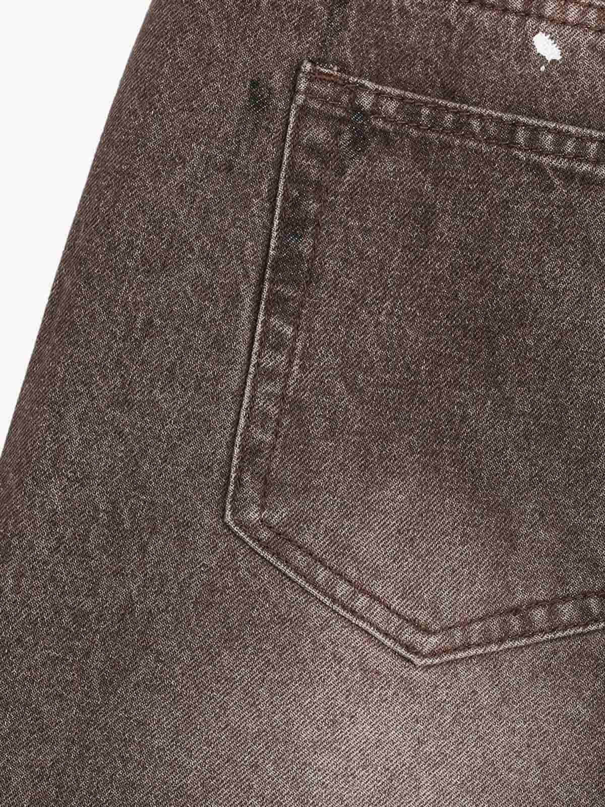 Retro Patchwork Washed Wide Leg Denim Jeans - Luxuryurbanwear