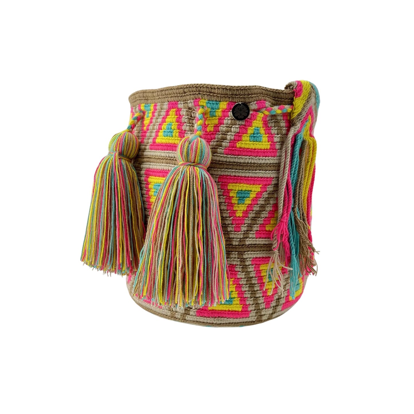 Authentic Wayuu Bag - Large Handmade Colombian Mochila - Handwoven Tribal Crossbody Shoulder Bag for Women - Unique