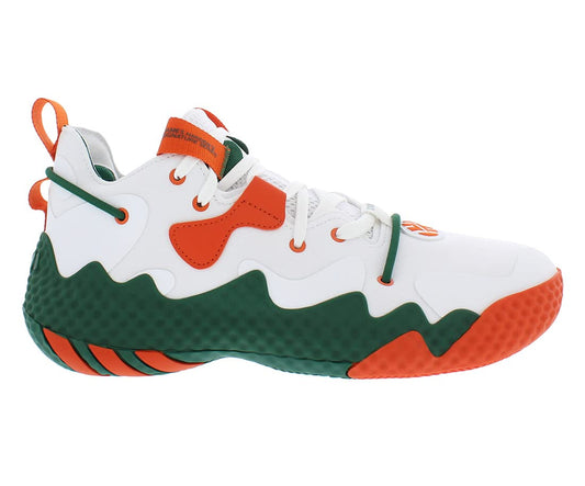 adidas Sm Harden Vol 6 Unisex Shoes Size 12 Color: White/Green/Orange-White