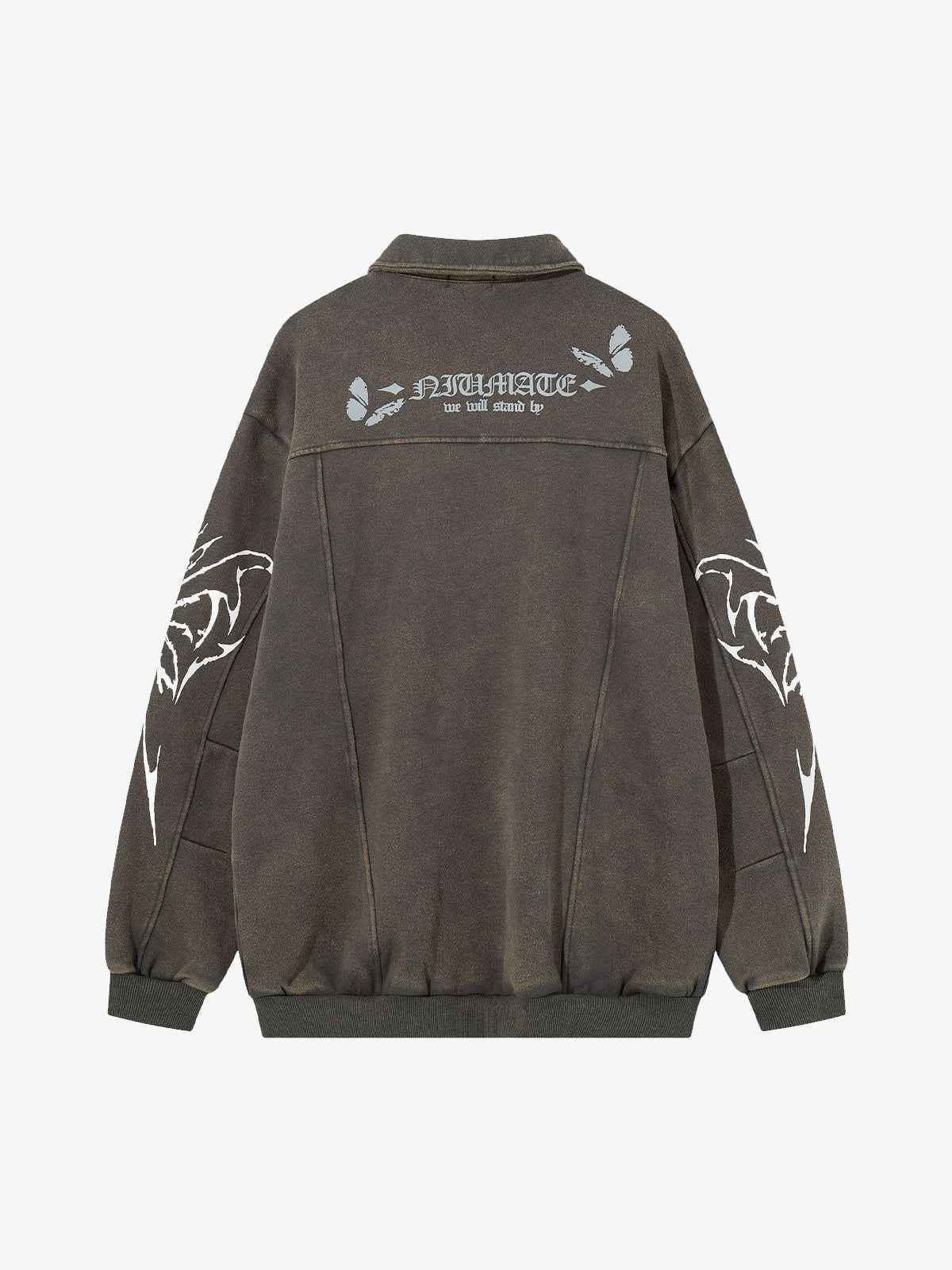 Punk Gothic Butterfly Graphic Streetwear Jacket