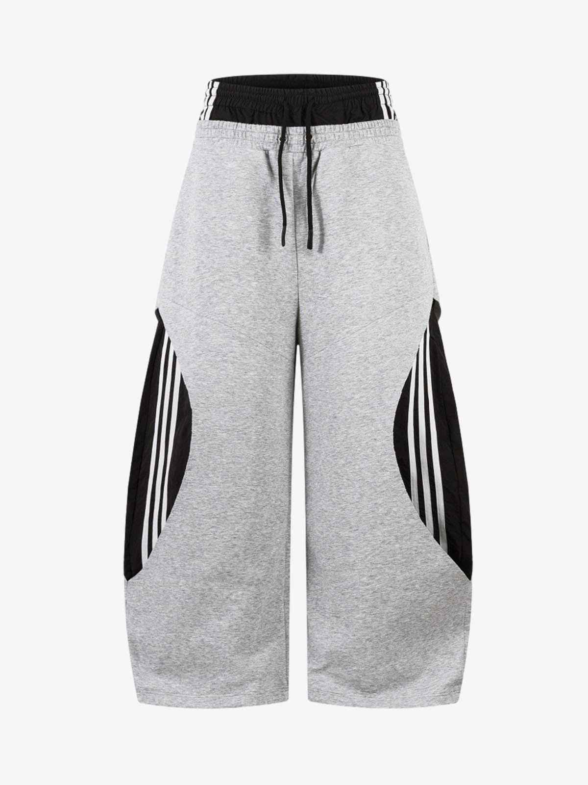 Side Stripe Panel Wide Leg Sweatpants