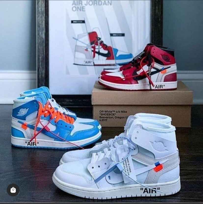 Custom Air Jordan 1 Retro High OG 'UNC' University Blue x OFF-W SneakerNational