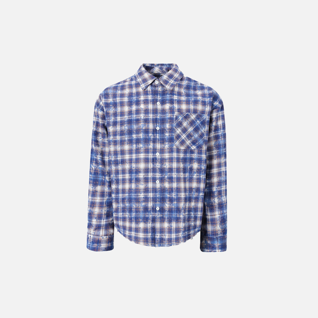 Y2K Men Retro Plaid Long Sleeve Casual Shirt - Luxuryurbanwear