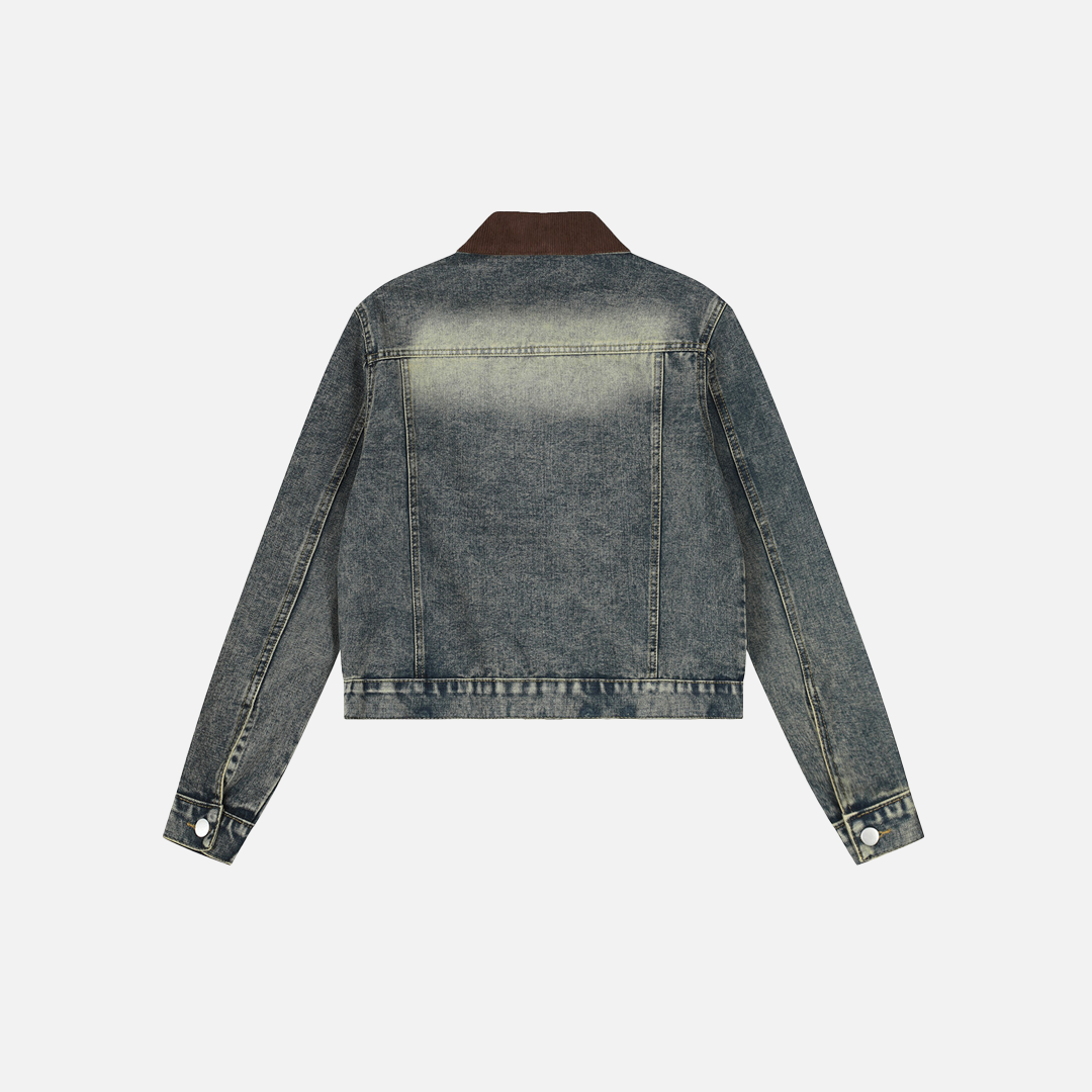 Men Spring Vintage Distressed Denim Jacket - Luxuryurbanwear