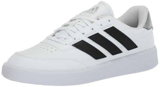 adidas Womens Courtblock Sneaker White/Black/Silver Metallic 6.5
