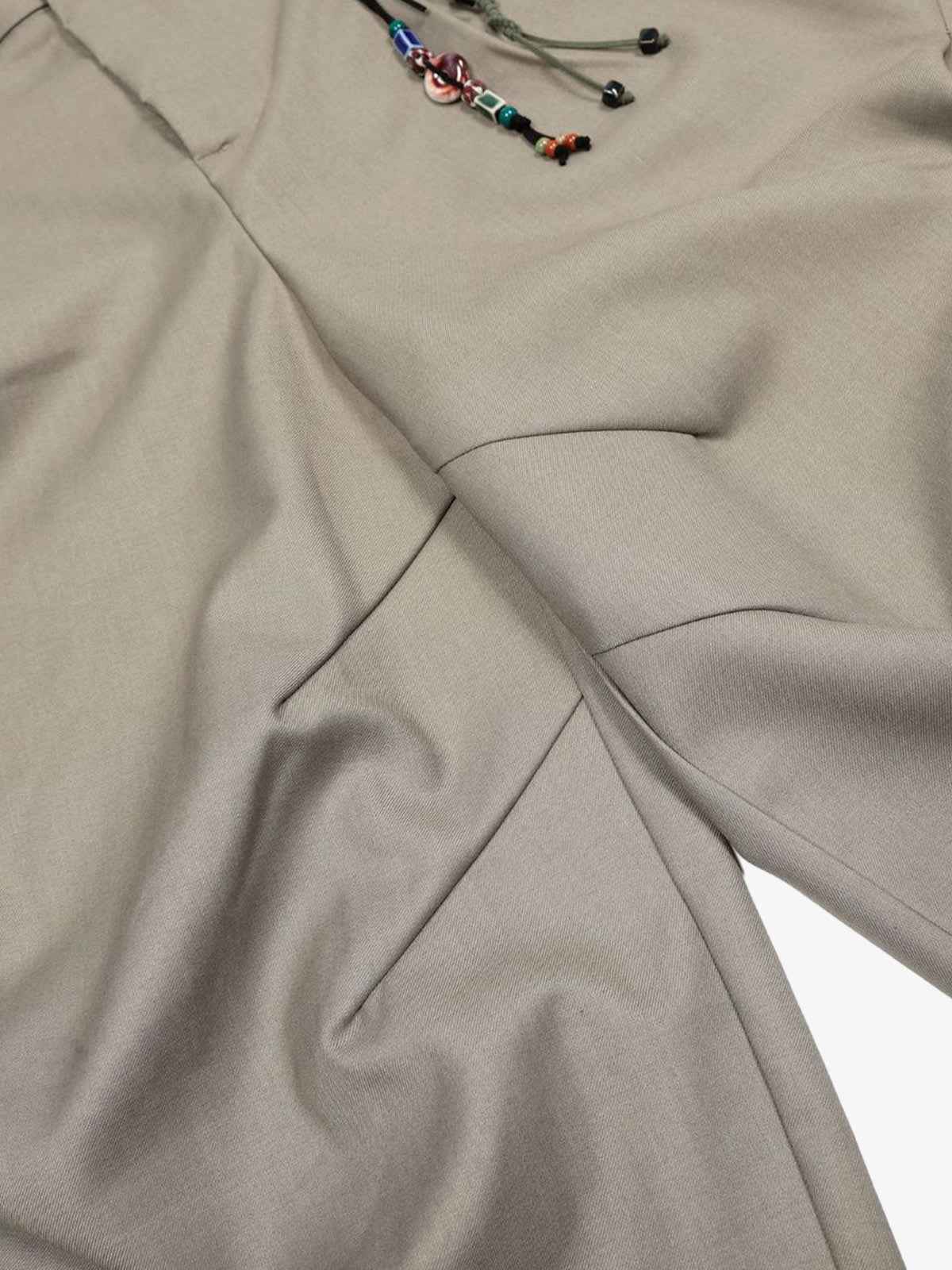 Deconstructed Pleated Pendant Casual Jorts