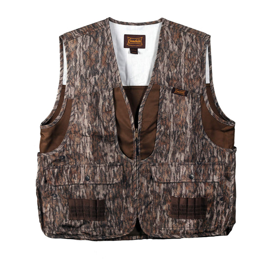 Gamehide Camo Front Loading Upland Dove Hunting Vest With Camo Back (Mossy Oak New Bottomland 4X-Large)