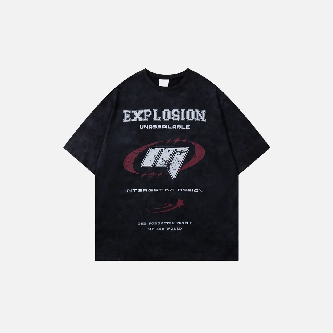 Grunge Cool Punk Graphic Cotton Oversized T-Shirt - Luxuryurbanwear
