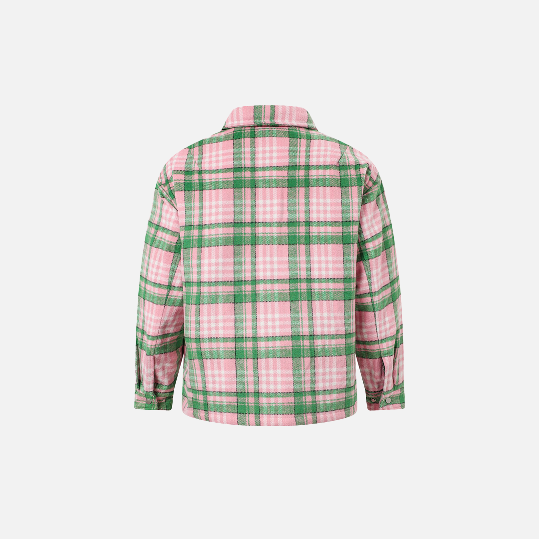 Breathable Hip Hop Retro Plaid Zip-Up Shirt - Luxuryurbanwear