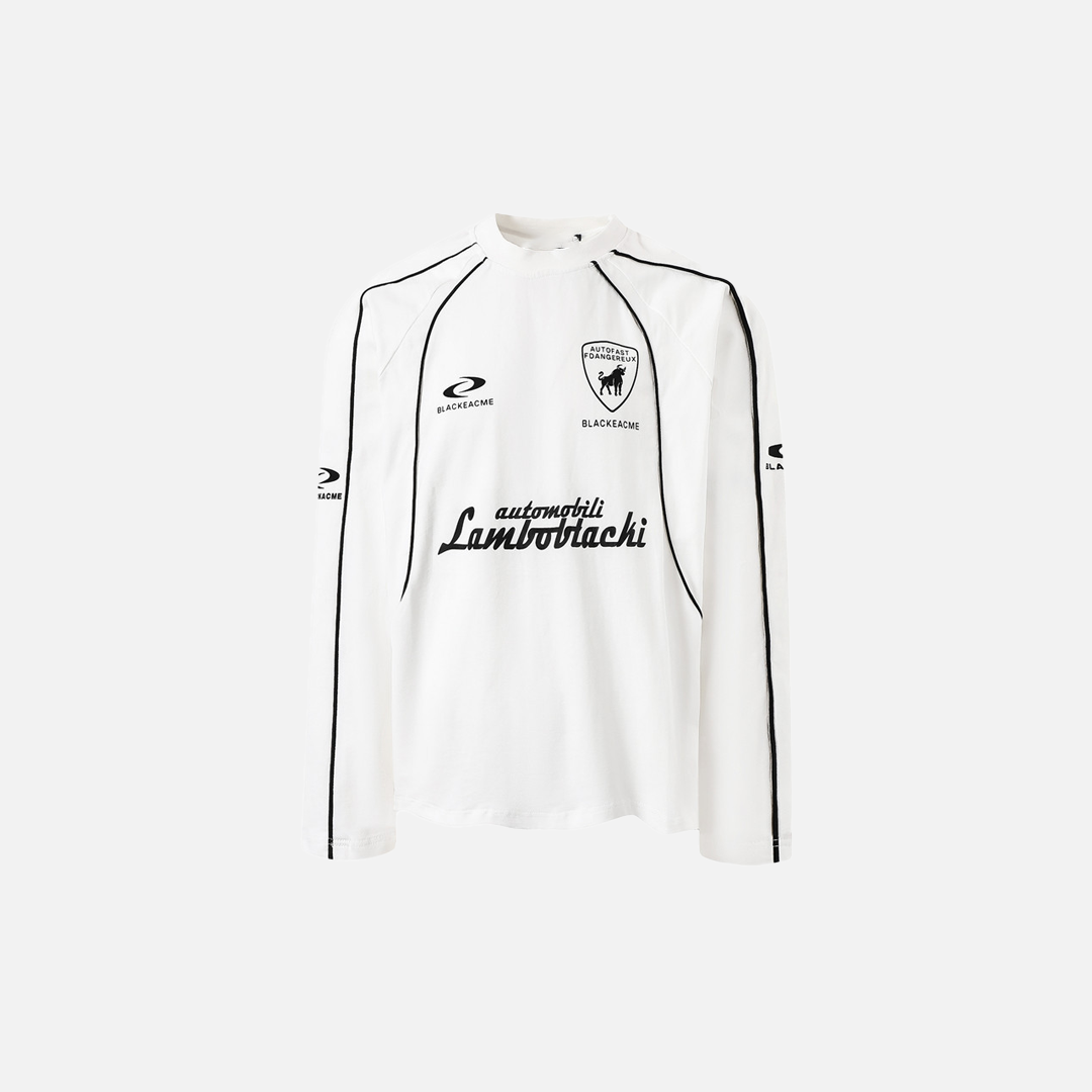 Stylish Oversized Letter Print Long Sleeve Sports T-Shirt - Luxuryurbanwear