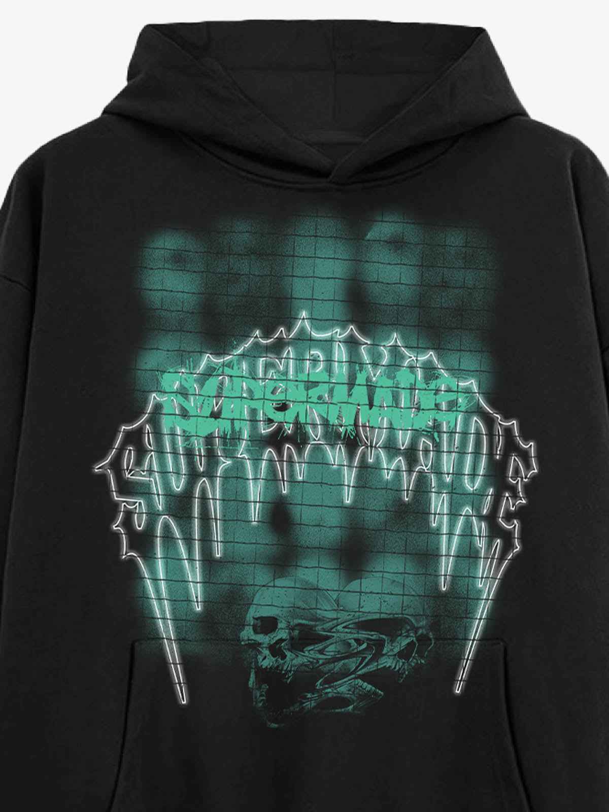 Gothic Skull Graphic Hoodie