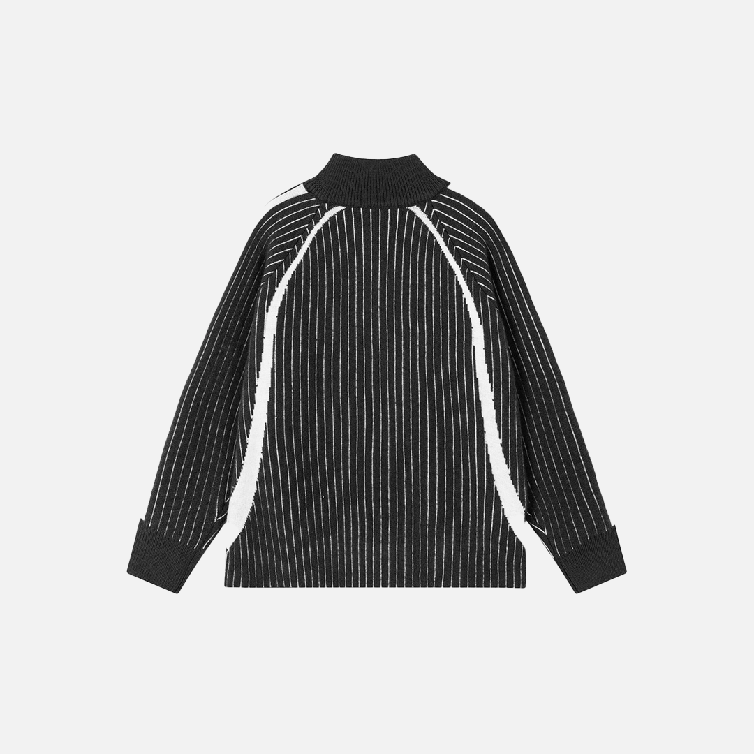 Cozy Knitted High Collar Zipper Cardigan - Luxuryurbanwear