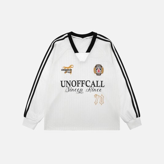 Retro Stylish Loose V-Neck Long Sleeve Sport T-Shirt - Luxuryurbanwear