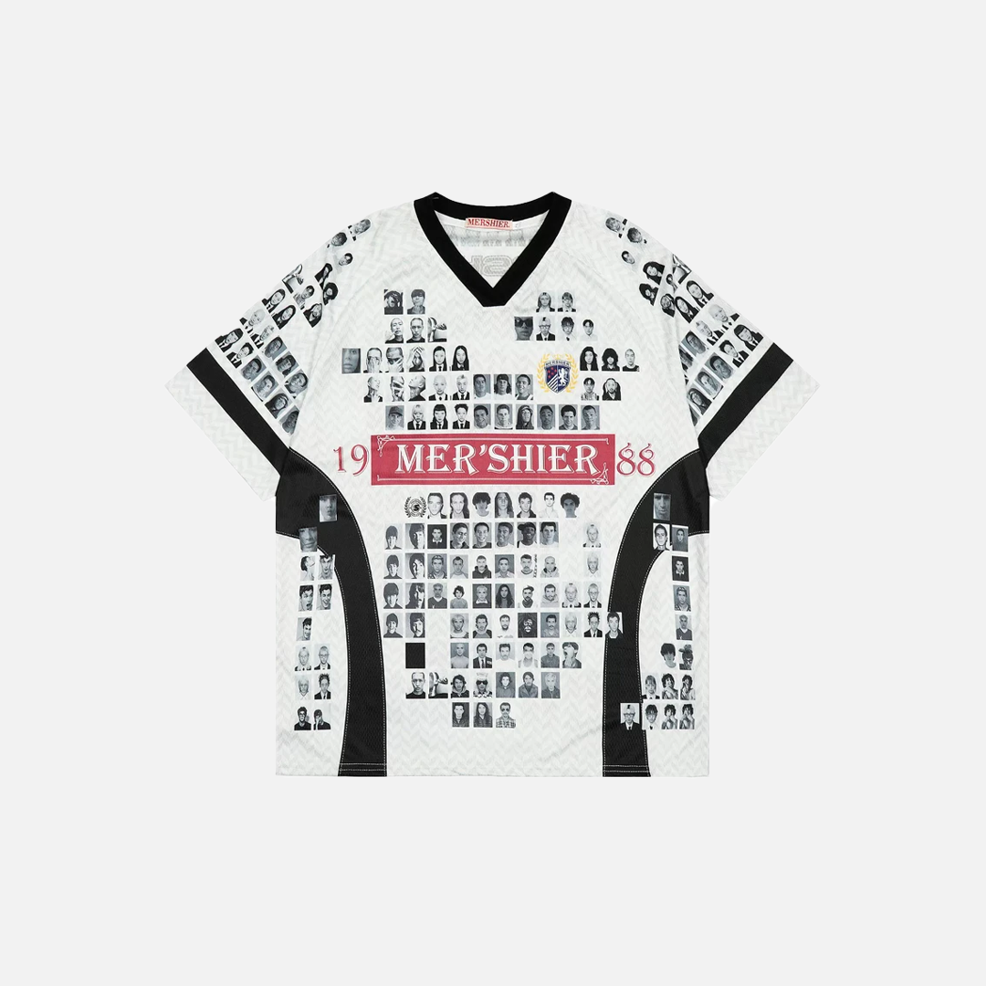 Y2K Vibrant Patchwork V-Neck Sport T-Shirt - Luxuryurbanwear