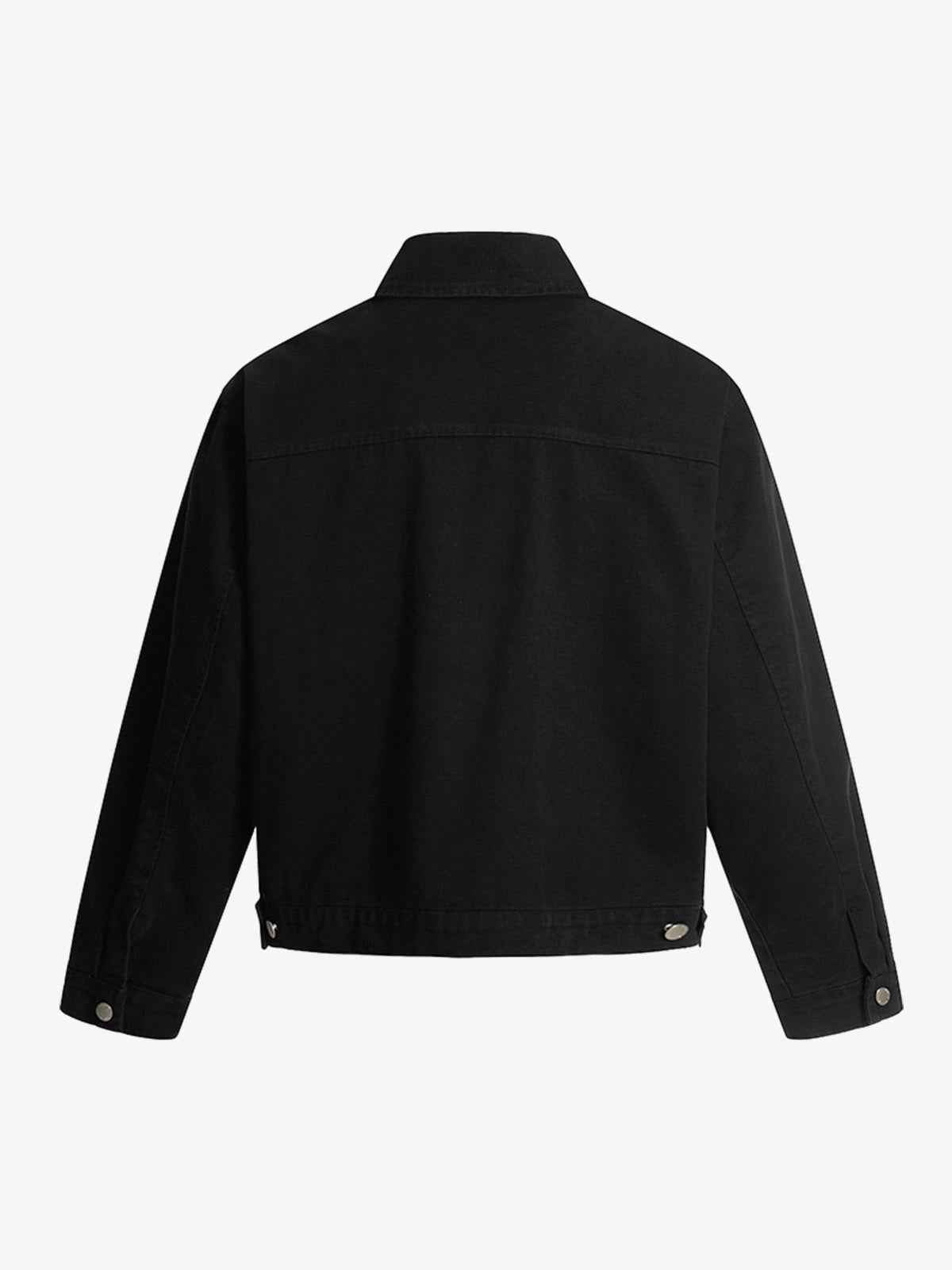 Panel Construction Button-Up Workwear Jacket