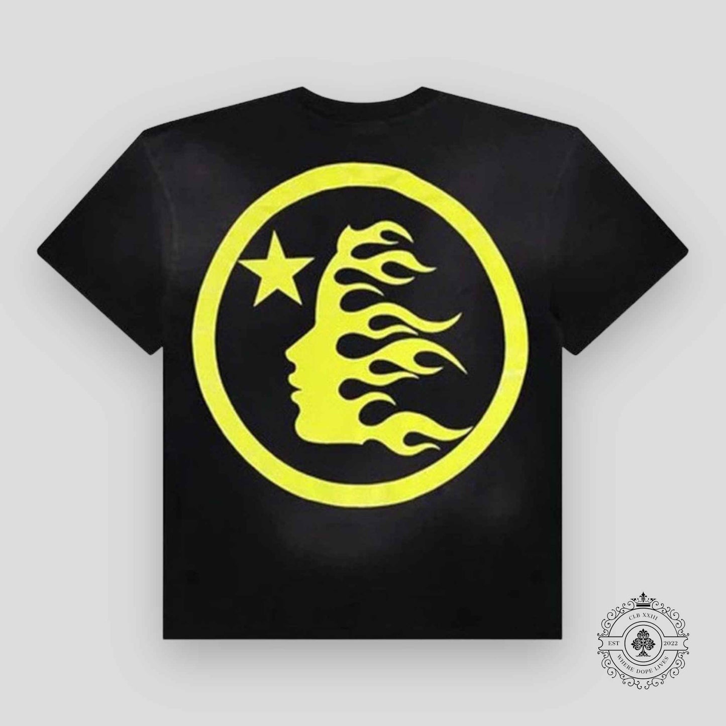 Hellstar Sport Logo Gel T-shirt in Black / Yellow