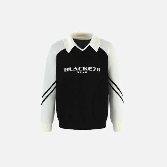 Essential Hip Hop Color Block Knitted Sports Sweater - Luxuryurbanwear