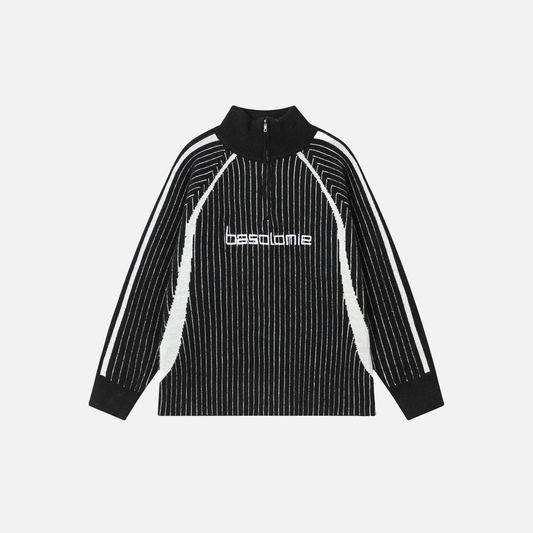 Cozy Knitted High Collar Zipper Cardigan - Luxuryurbanwear