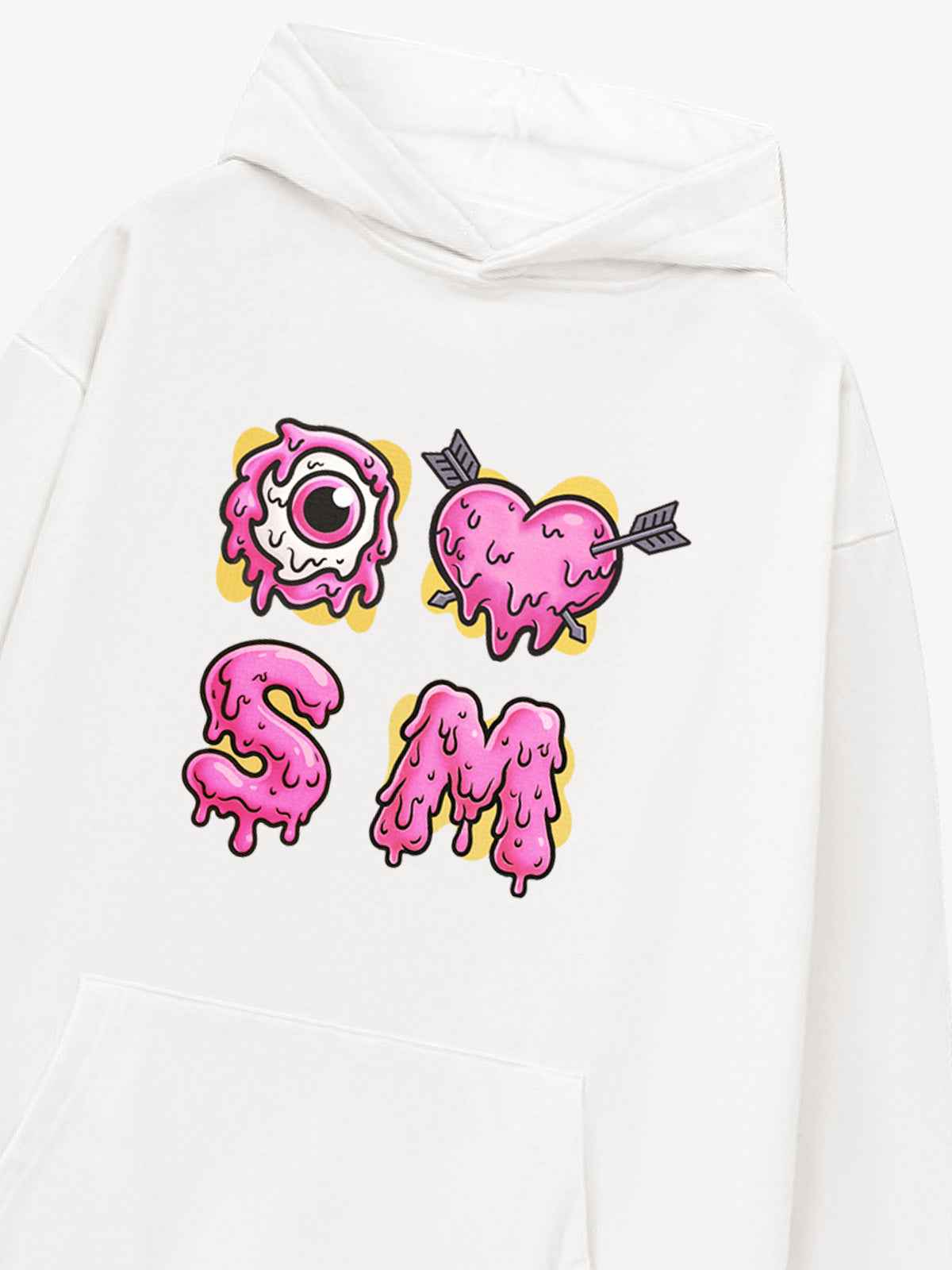 Street Dripping Letter Eyeball Graffiti Hoodie