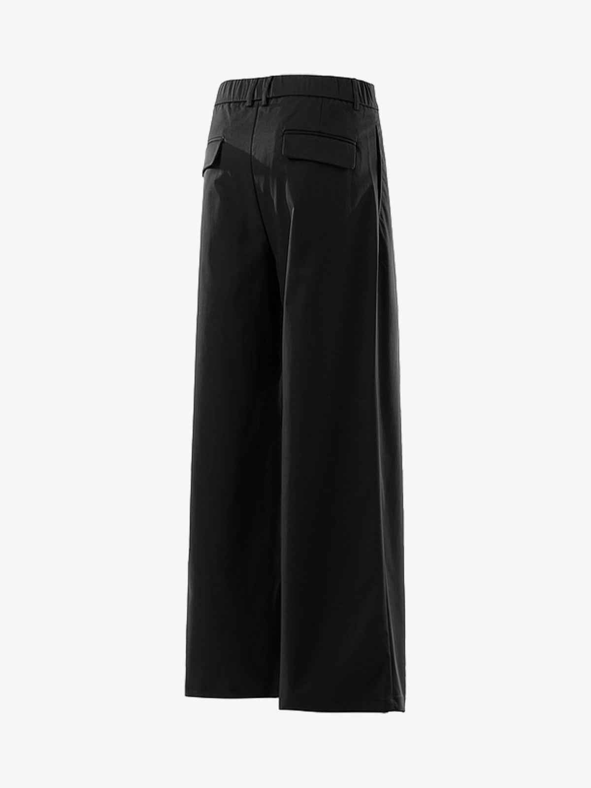 Pleated Drape Bootcut Suit Pants
