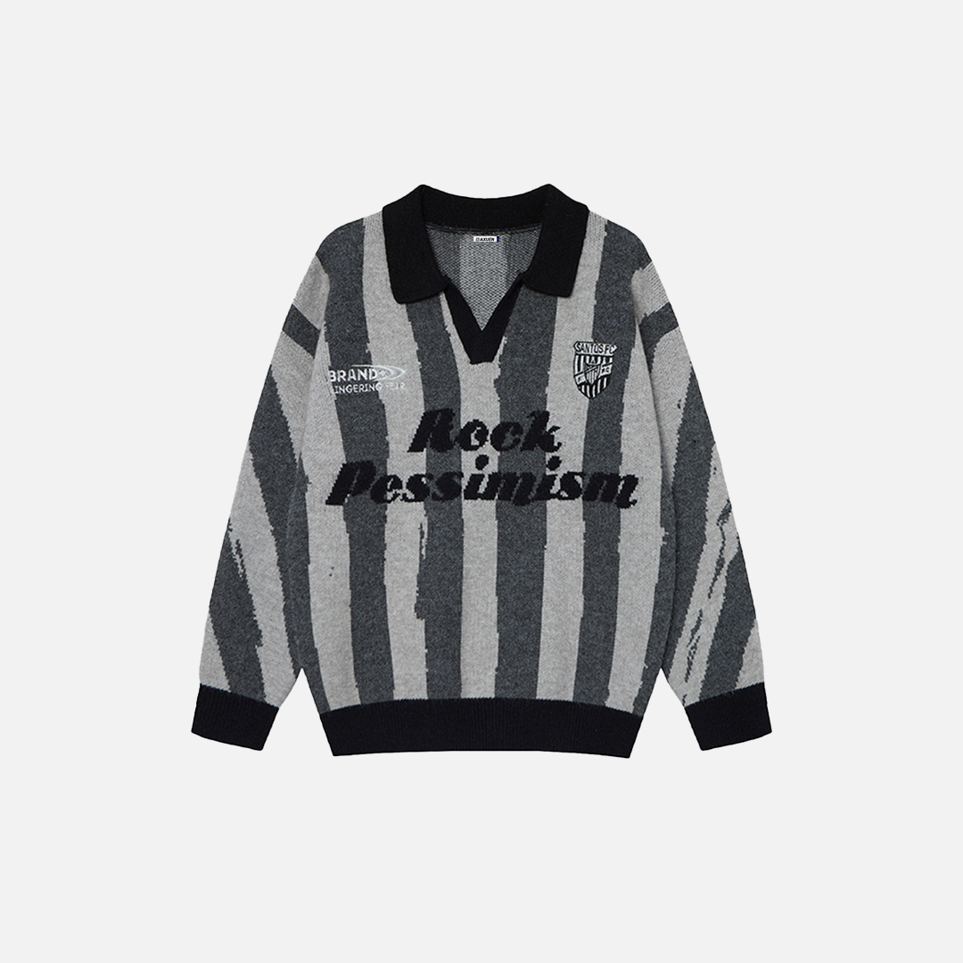 Stylish Vintage Lazy Striped Long Sleeve Sweater - Luxuryurbanwear