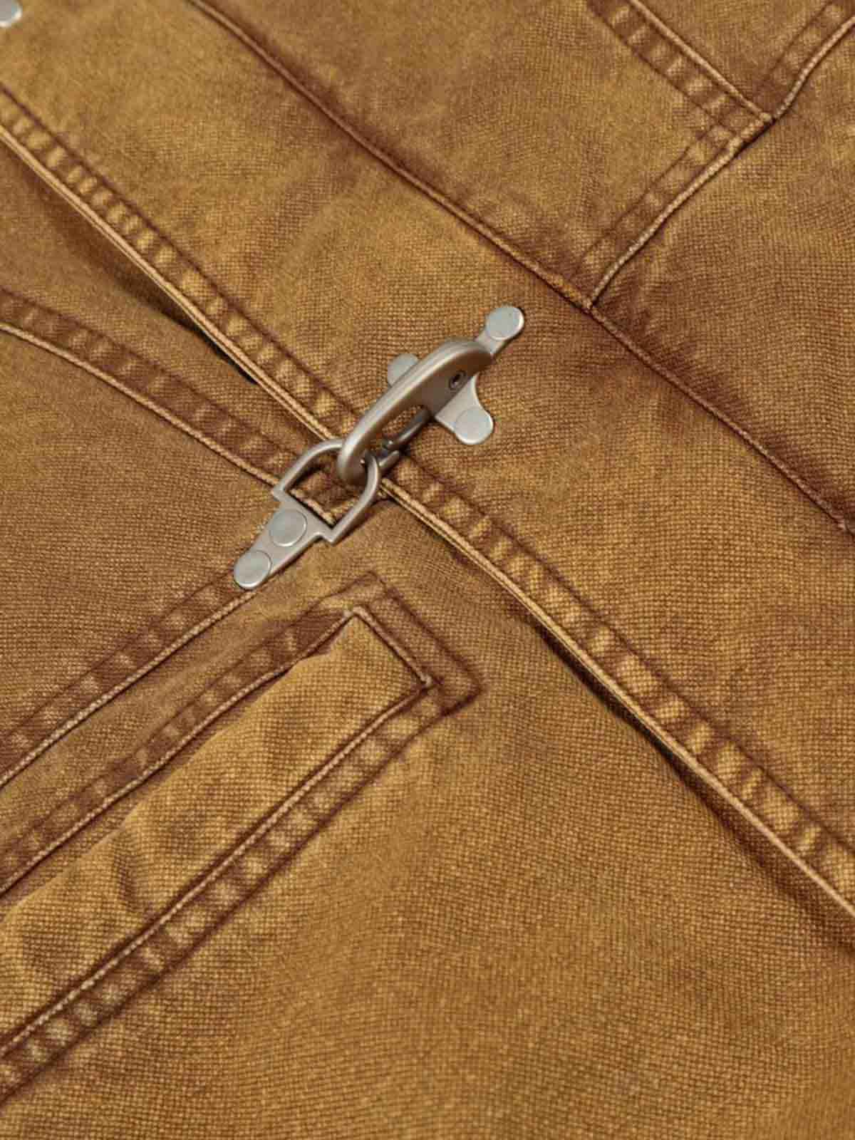 Fireman Clasp Washed Denim Knight Crest Jacket