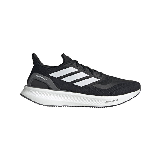 adidas Mens Pureboost 5 Running Sneaker Black/White/Grey 5