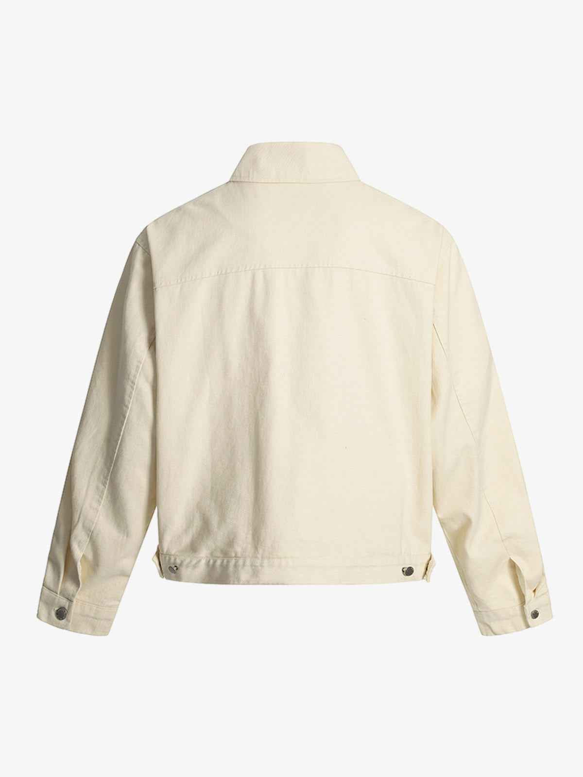 Panel Construction Button-Up Workwear Jacket