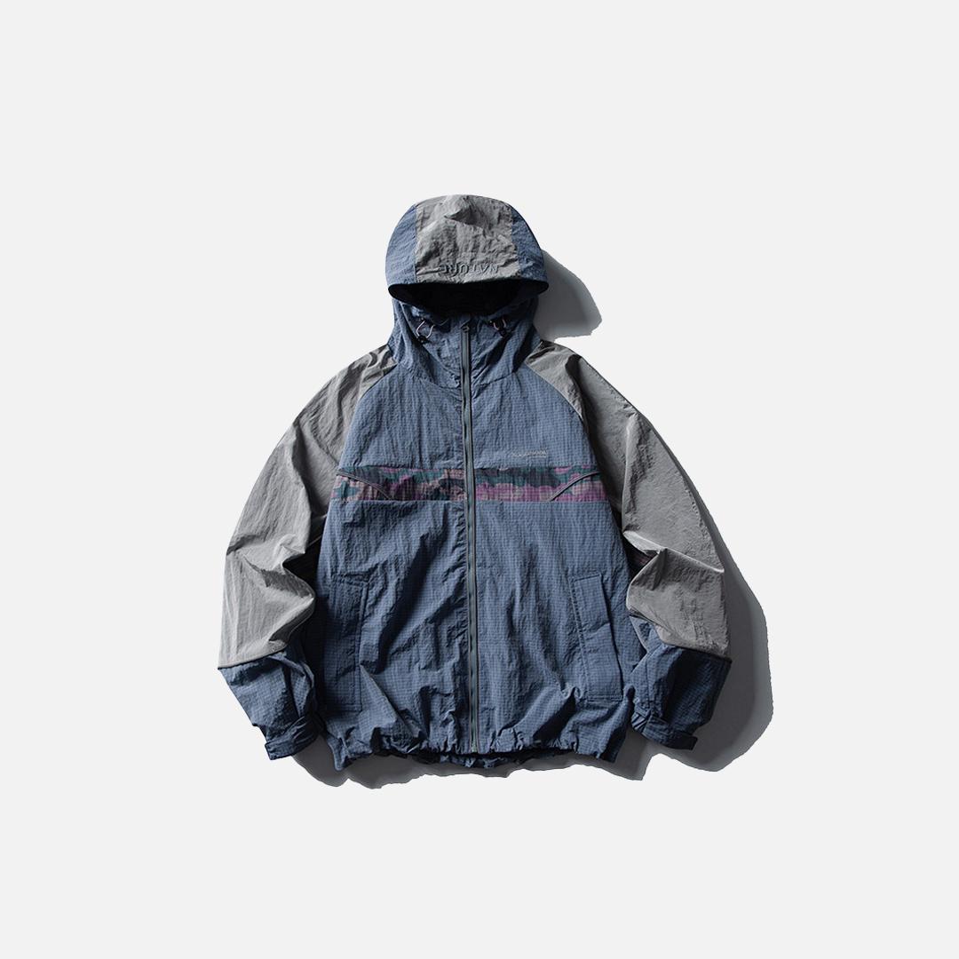 Waterproof Color Block Outdoor Hooded Winbreaker Jacket - Luxuryurbanwear