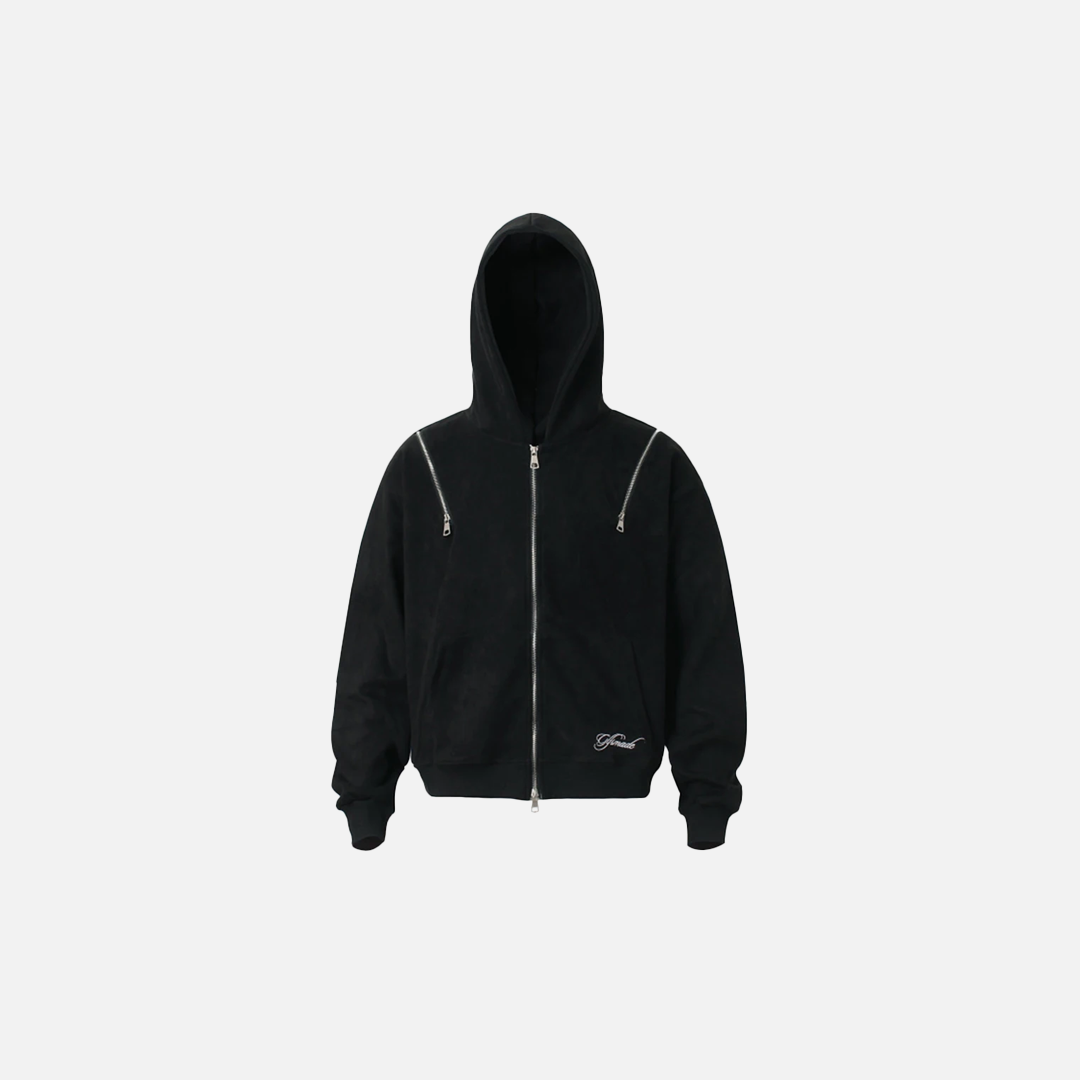 Y2K Streetwear Retro Zipper Casual Hooded Sweatshirt - Luxuryurbanwear