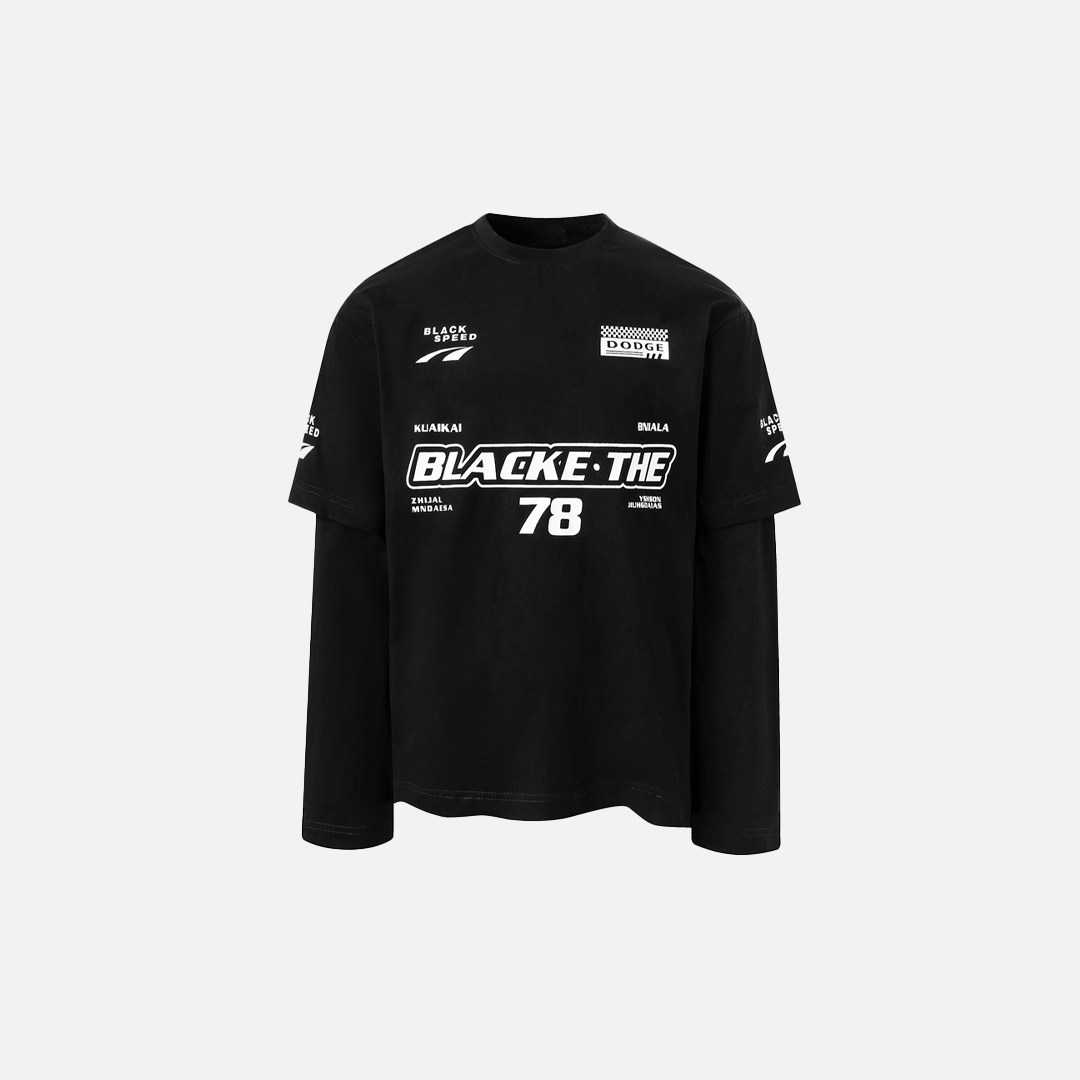 Vibrant Printed Hip Hop Long Sleeve Sports T-Shirt - Luxuryurbanwear