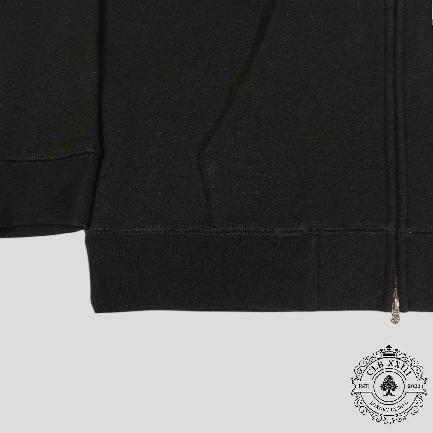 Chrome Hearts Paper Jam Zip Up Hoodie in Black