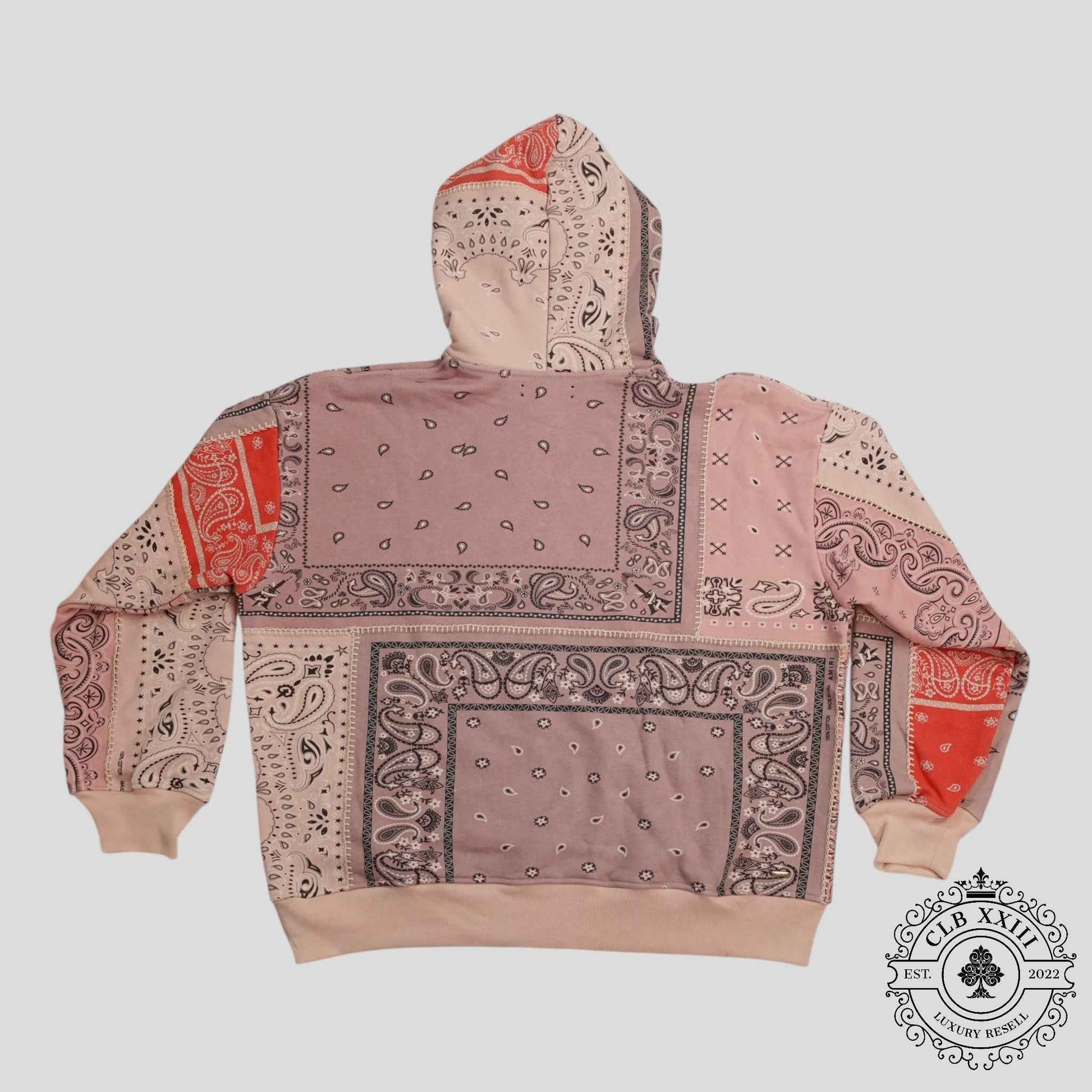 Amiri Reconstruct Bandana Hoodie in Purple