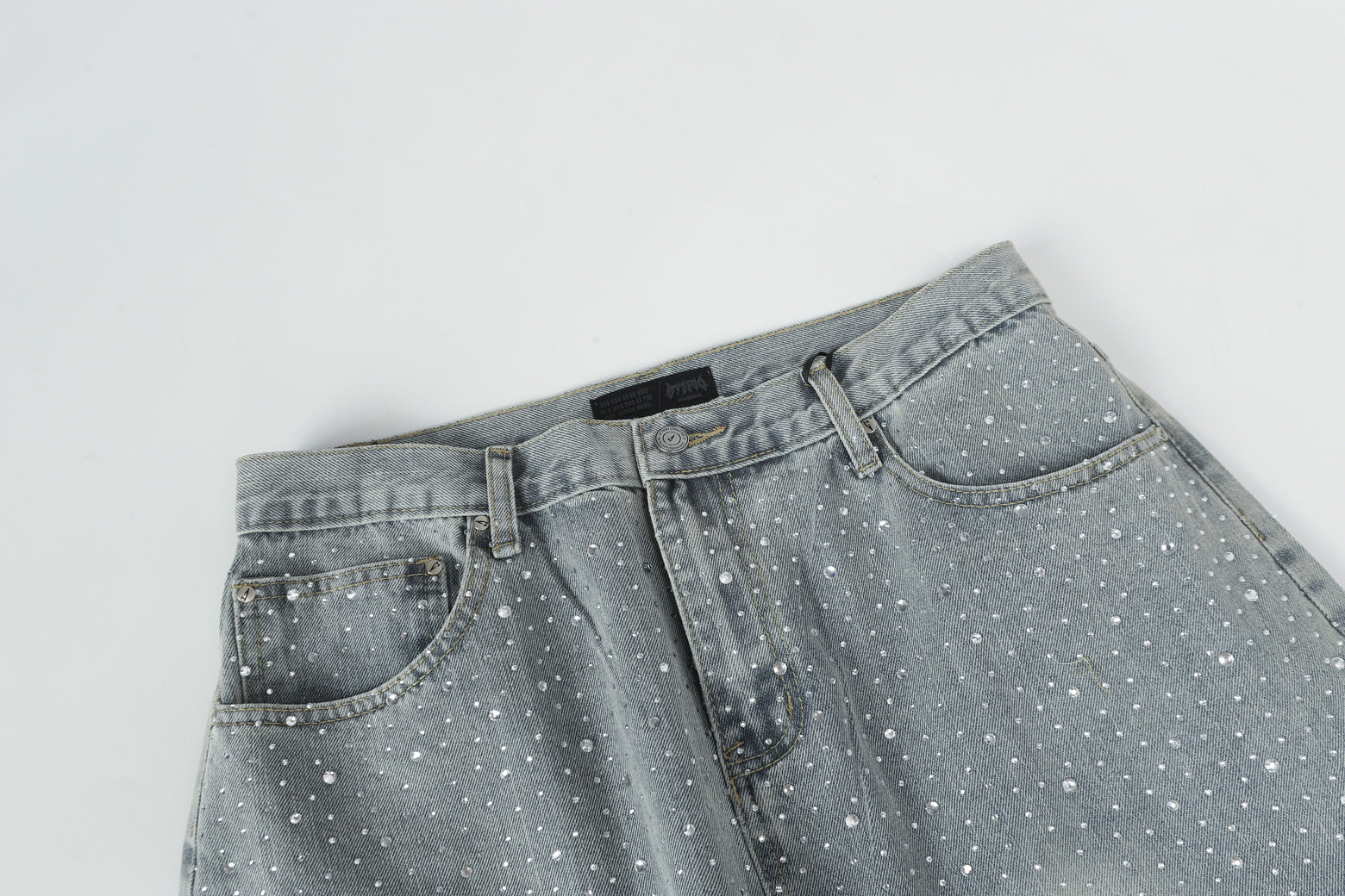 Sparkling Rhinestone | Denim jeans - Luxuryurbanwear