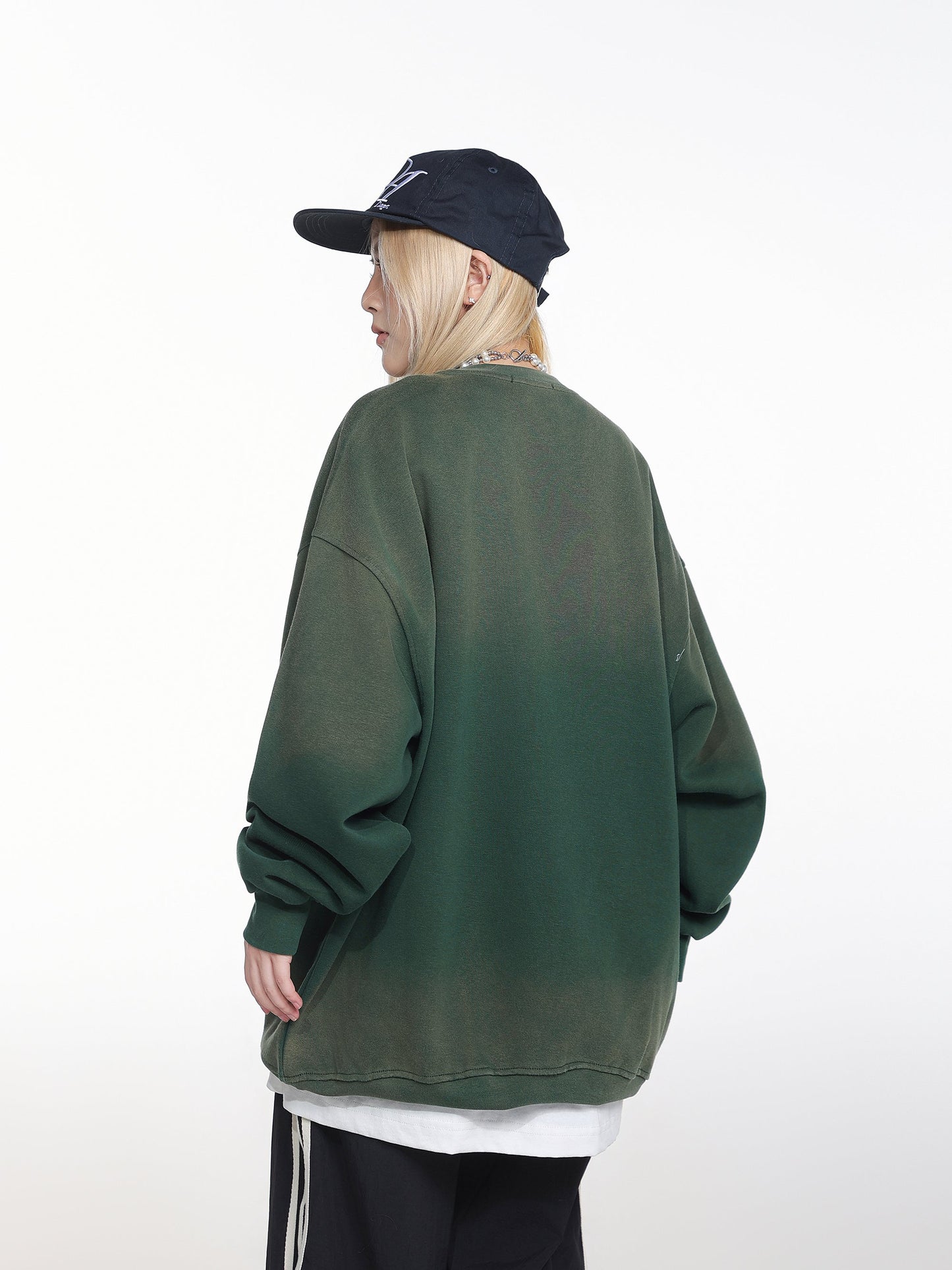 Embroidered Graphic Gradient | Casual Sweatshirt - Luxuryurbanwear