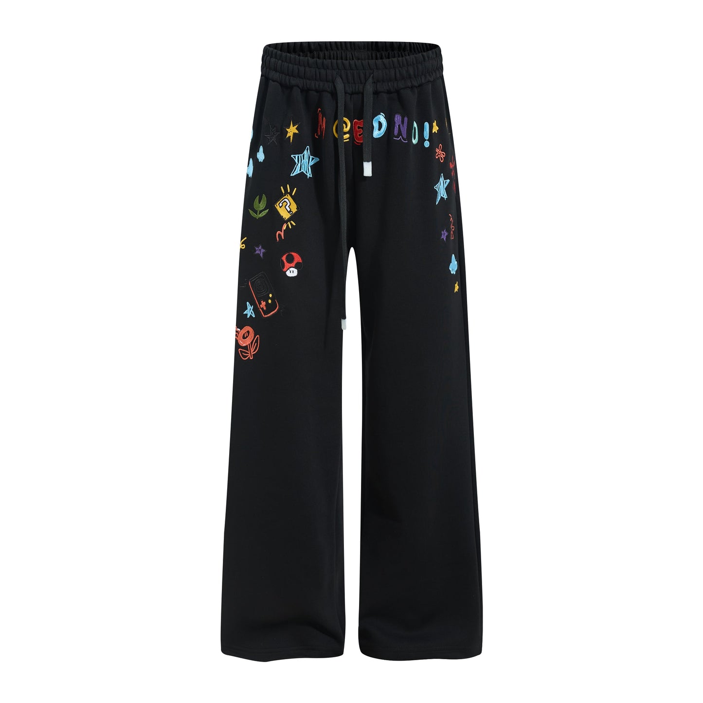 Cartoon Patch Decor | Loose Sweatpants - Luxuryurbanwear