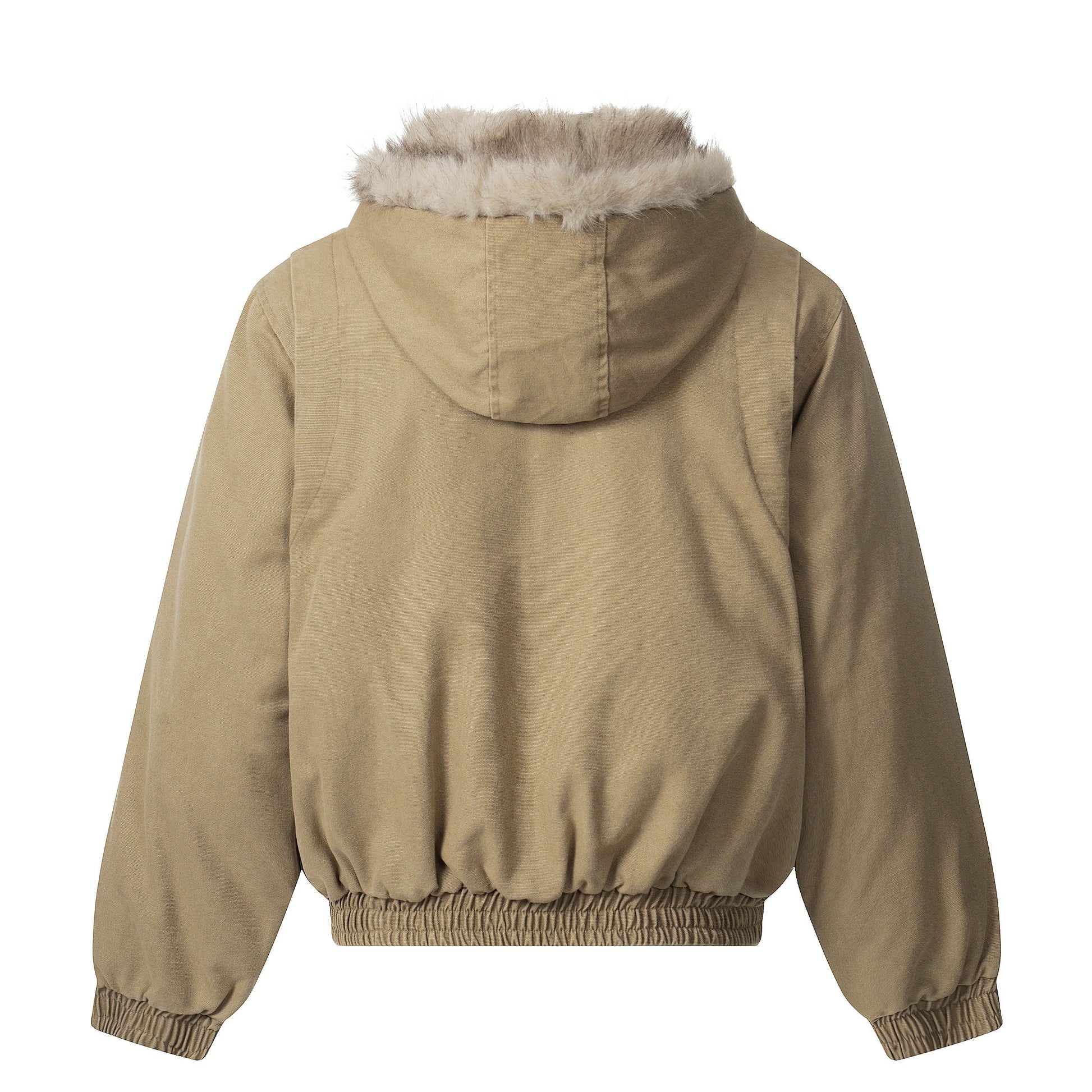 Denim Textured | Fur Streetwear Jacket - Luxuryurbanwear