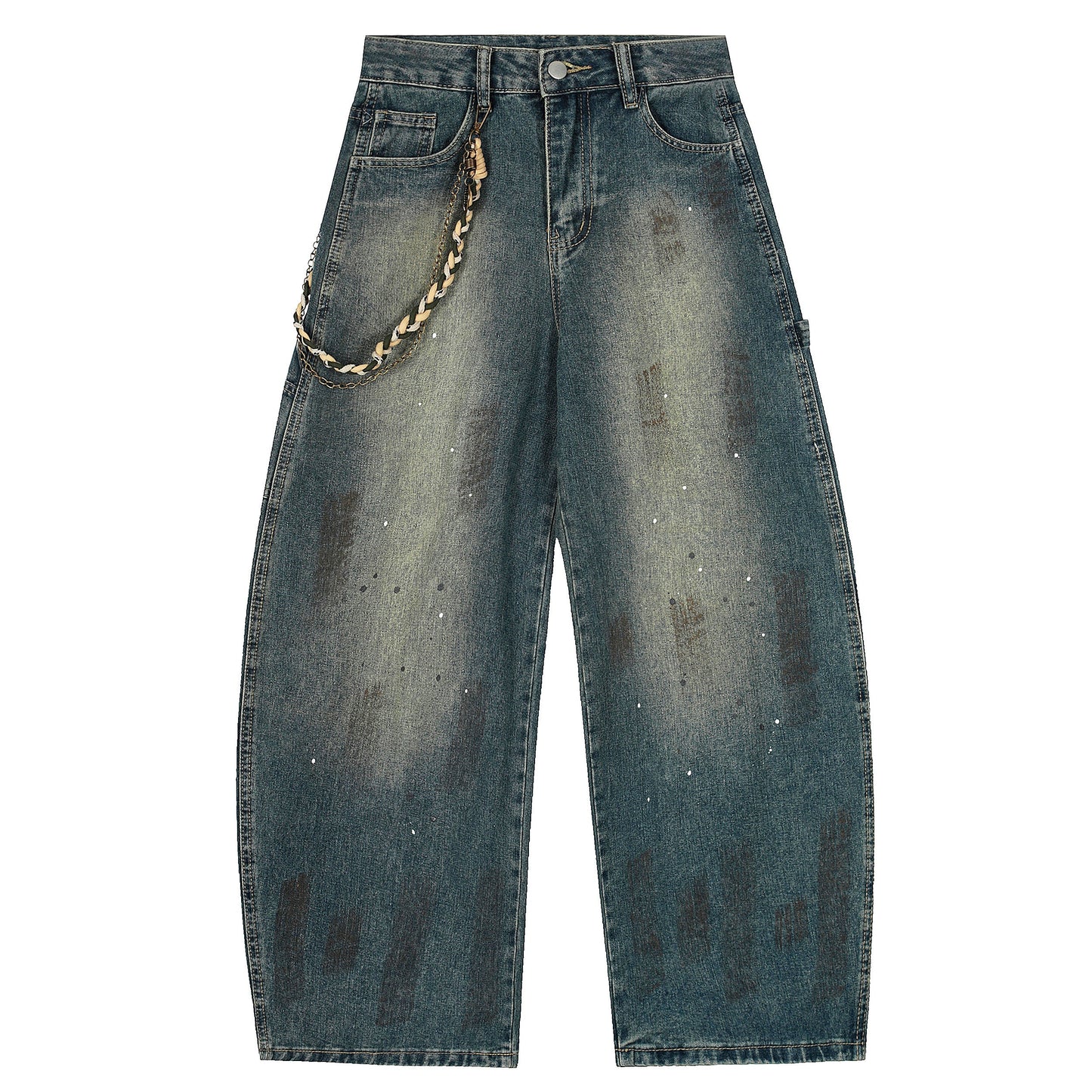 Midnight Fade | Oversized Vintage Wash Jeans - Luxuryurbanwear