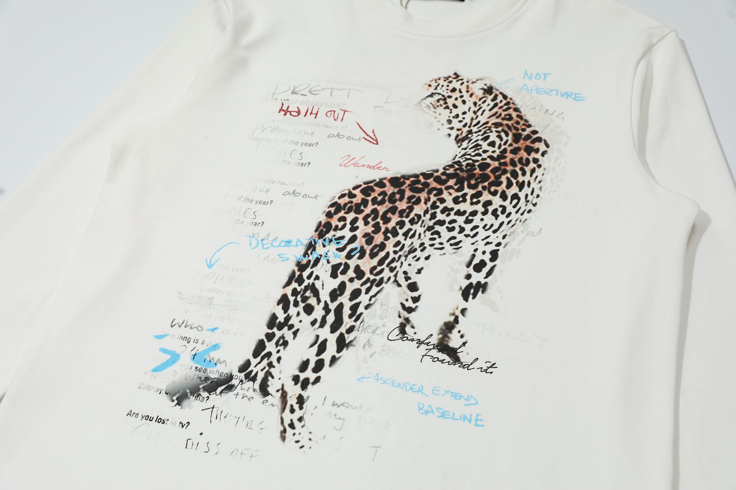 Graffiti Leopard | Long Sleeve Graphic Tee - Luxuryurbanwear