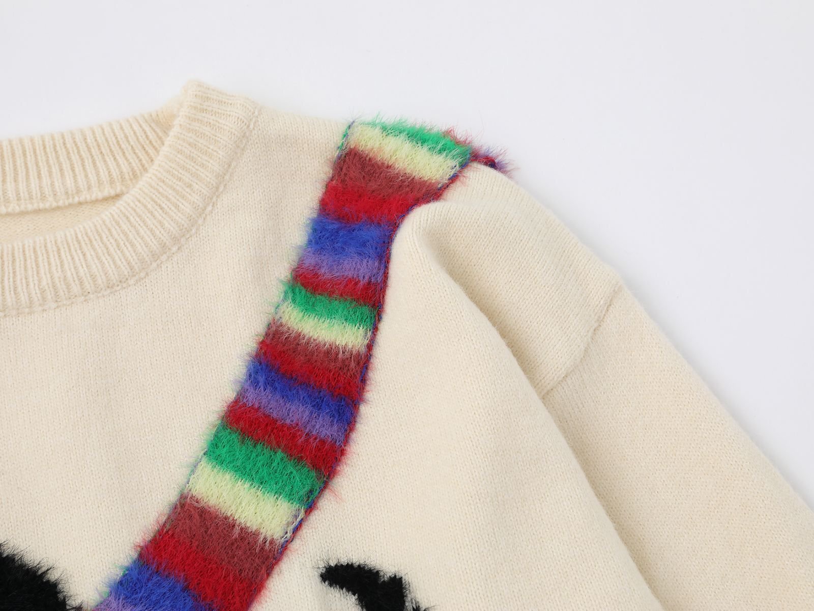 Snow Pup | Embroidered Dog Knit Sweater - Luxuryurbanwear