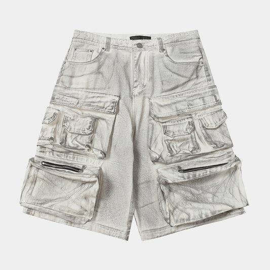 Multi-Pocket | Washed Cargo Shorts - Luxuryurbanwear