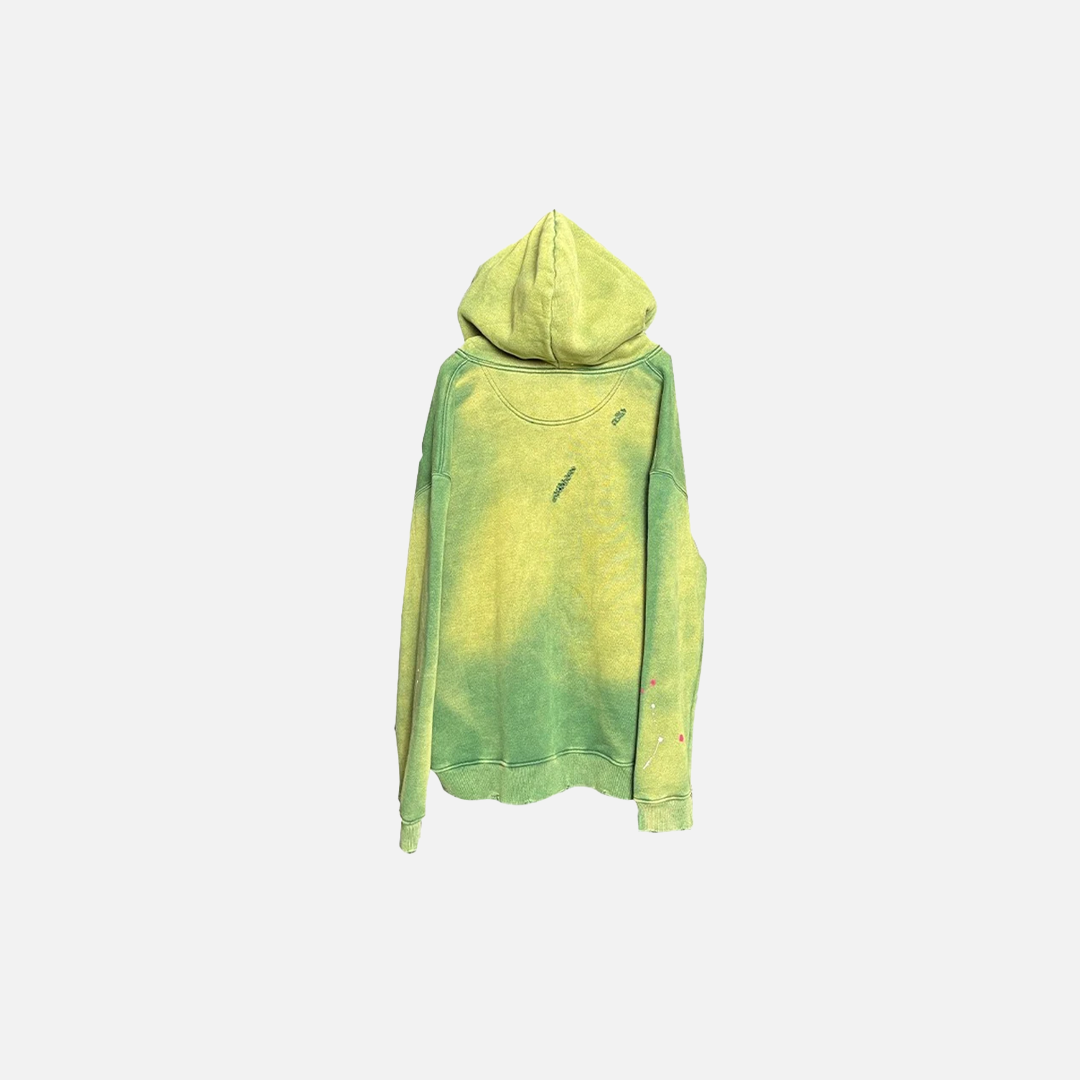 Y2K Green Retro Oversized Tie Dye Zip Sweatshirt - Luxuryurbanwear