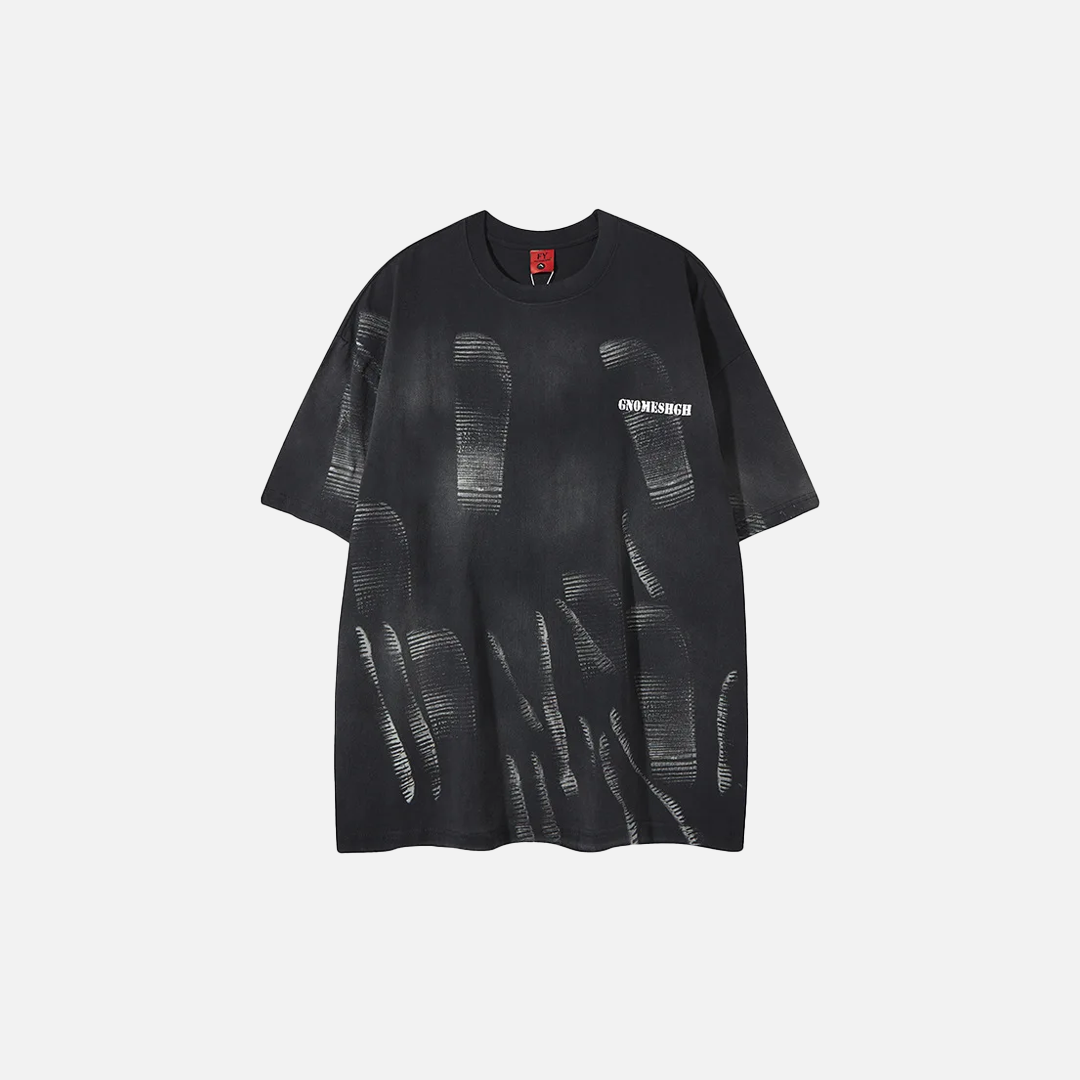 Fashionable Bold O-Neck Collar Graffiti Letter T-Shirt - Luxuryurbanwear